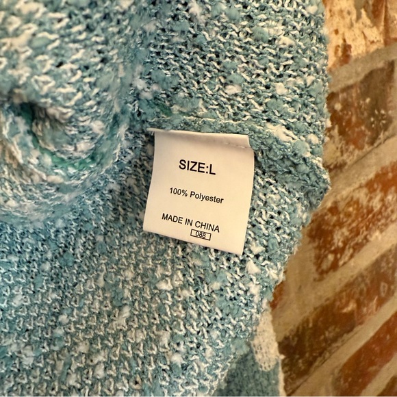 Floral Patterned Green Textured Sweater - Picture 4 of 5